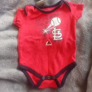 Majestic St Louis Cardinals baseball  baby onesie size 3-6 months